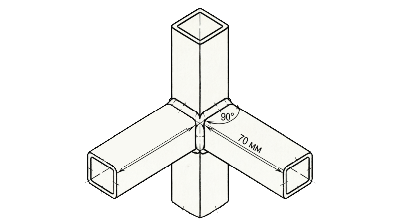 Узел с четырьмя направлениями